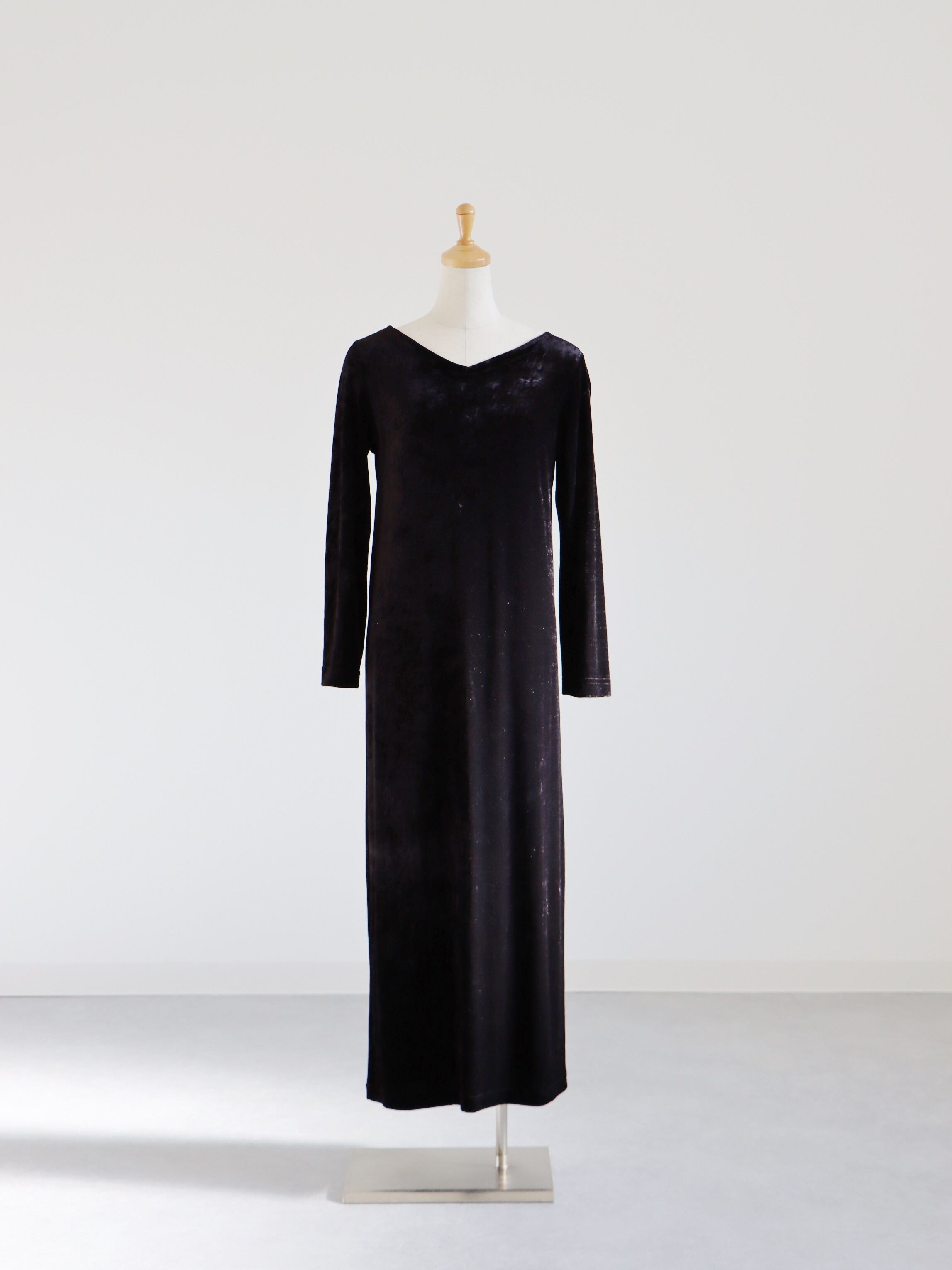 vintage DKNY stretch velour jersey dress