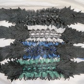 ♡ Gothic feather オーガンジーフリルリボンヘッドドレス red ♡