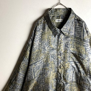 ~"long sleeve shirt" silk & allover pattern~