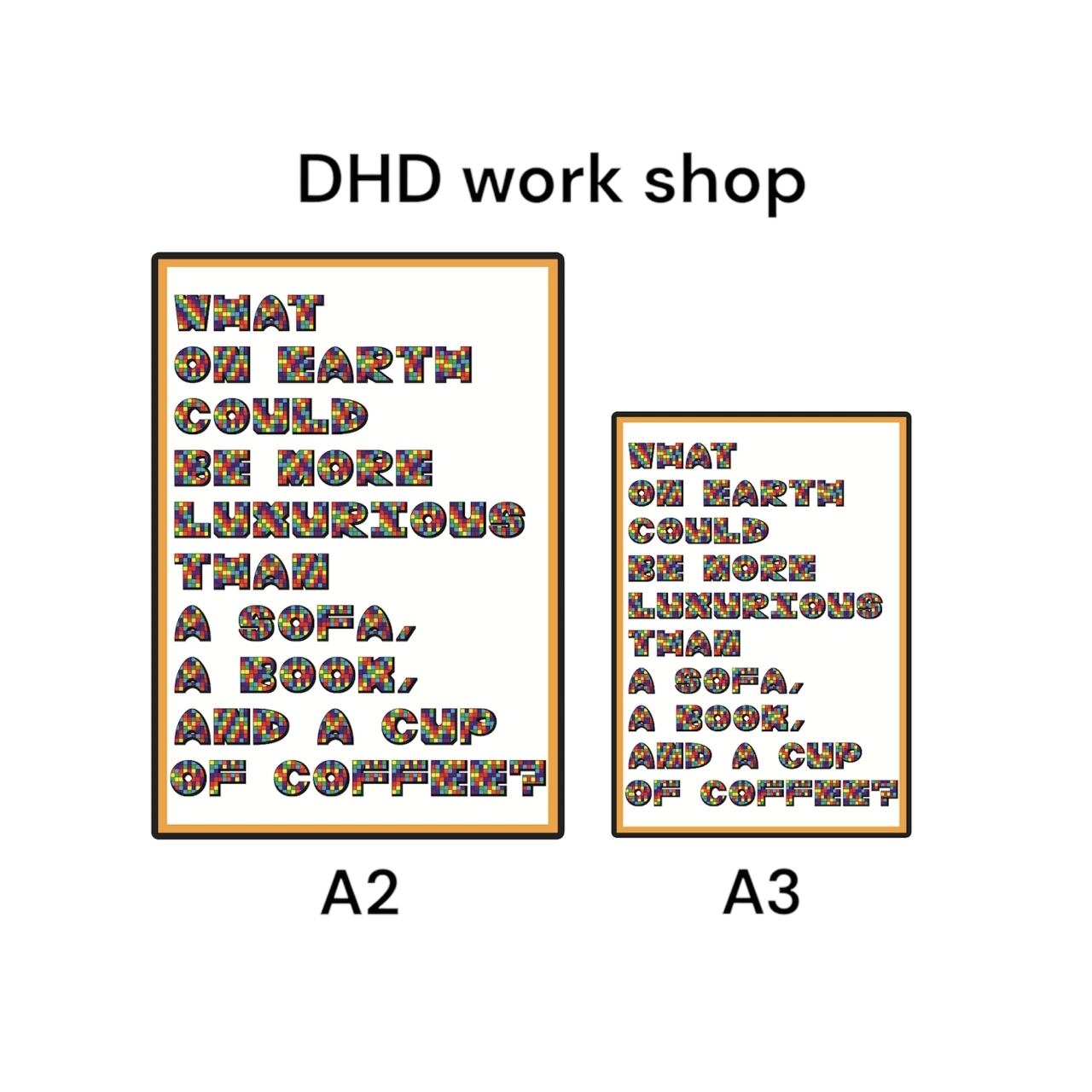 DHD(M)040【フレーム付きインテリアポスターA2　サンドウィッチもほしい】
