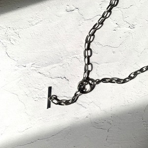 ＜stainless＞ Flat simple chain necklace