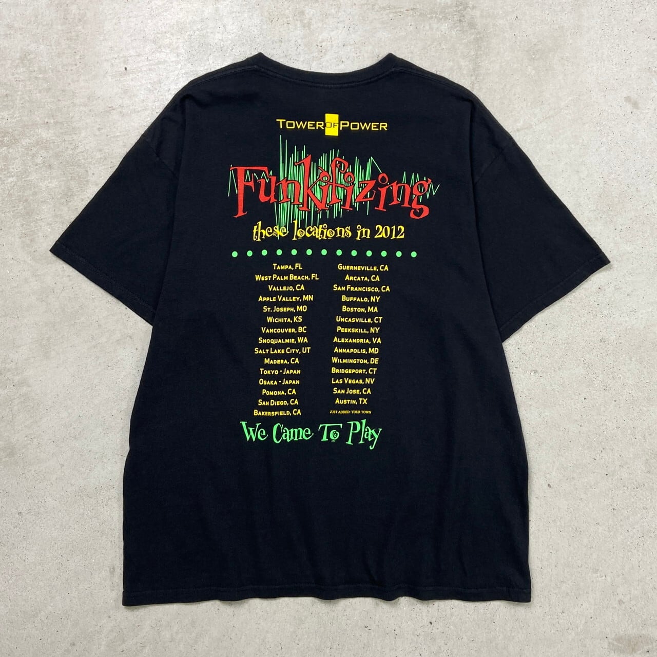 TOWER OF POWER バンドTシャツ バンT ツアーT メンズXL 古着 黒【T 