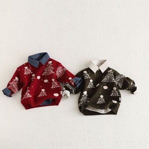 【クリスマス 】ベビー＆キッズ　冬新作 韓国風  クルーネック 厚手 ニットセーター
