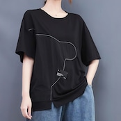パッチワーク ゆったり Tシャツ 30200