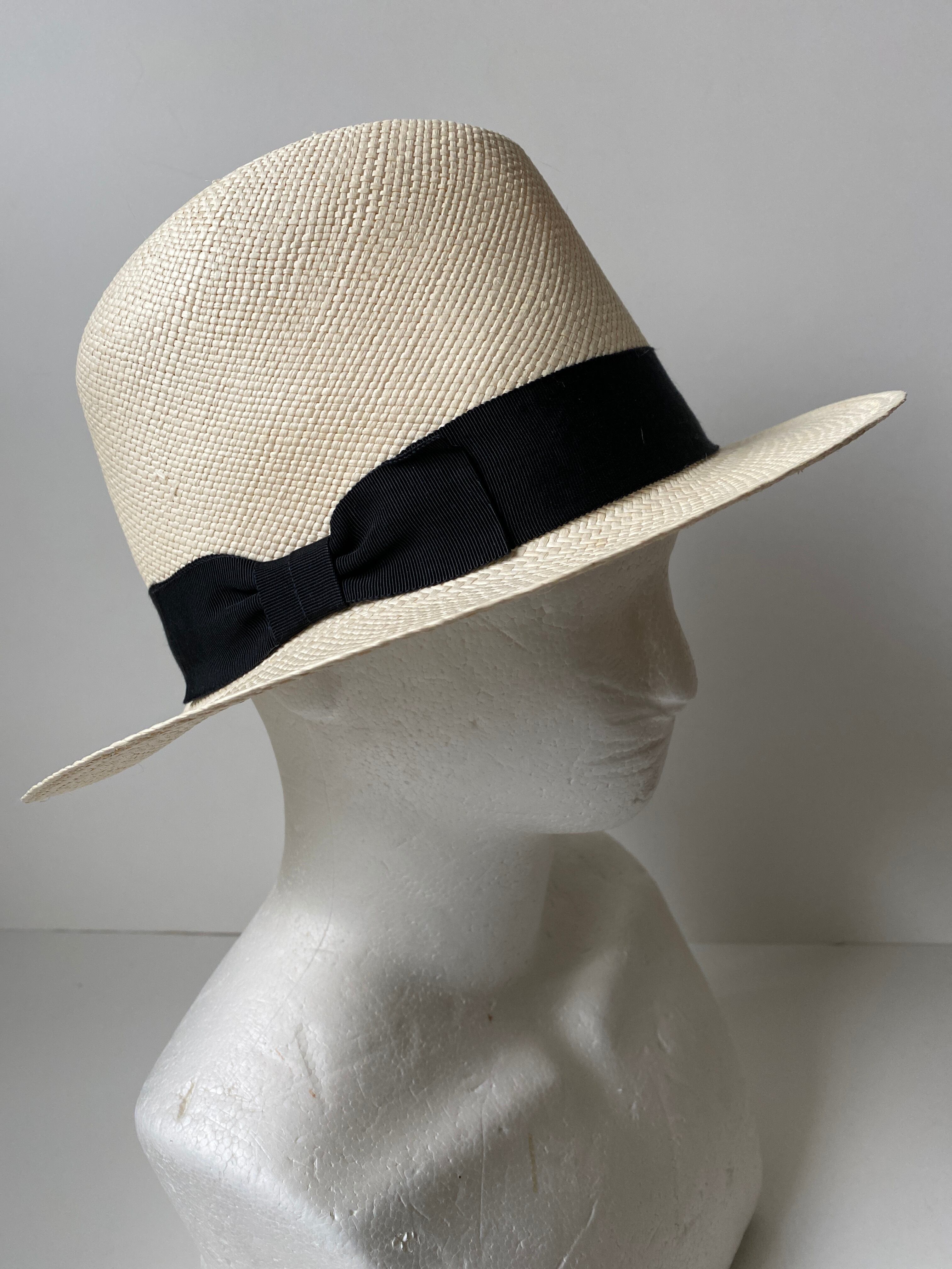 HAT attack ハットアタック パナマ帽 中折れ帽子 ホワイト 黒 HAT attack ハットアタック パナマ帽 中折れ帽子 ホワイト 黒