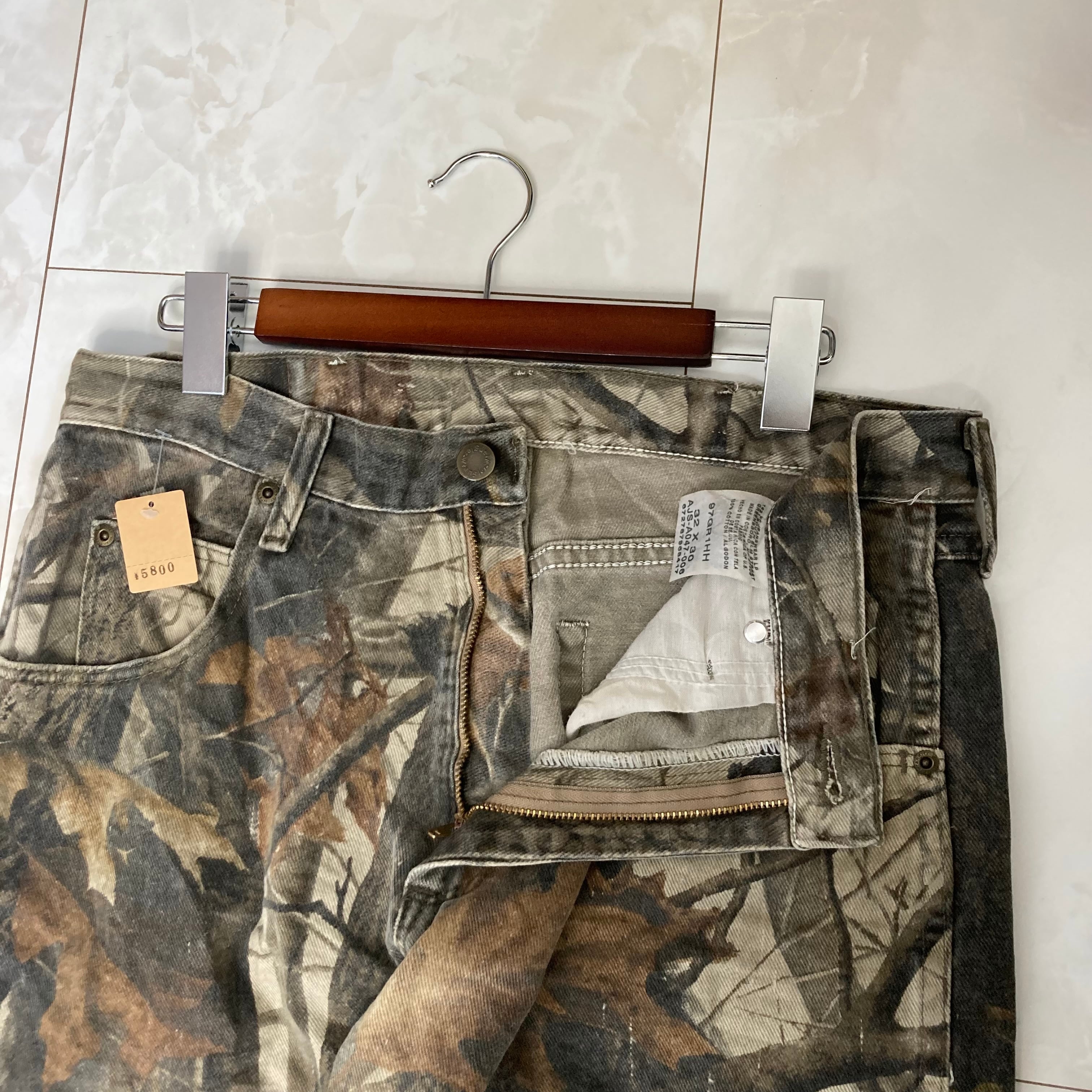 W32×L30】wrangler リアルツリーカモパンツ 革パッチ | 古着屋OLDGREEN