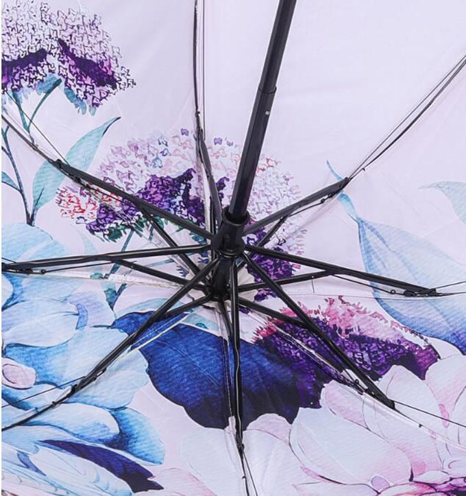 バーゲンセール パープル 花 折りたたみ傘 晴雨兼用 UVカット 完全遮光