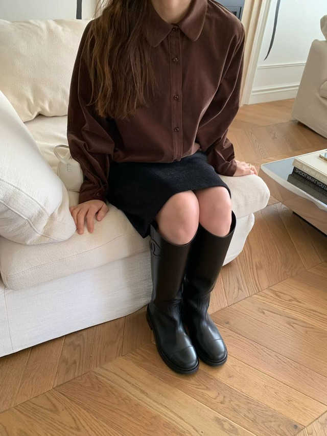 (予約) LIFFEY / Corduroy blouse 2color