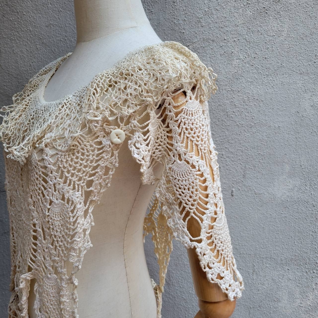 vintage lace レースクロシェ　ワンピース　アンティーク vintage クロシェワンピース vintage lace レースクロシェ ワンピース