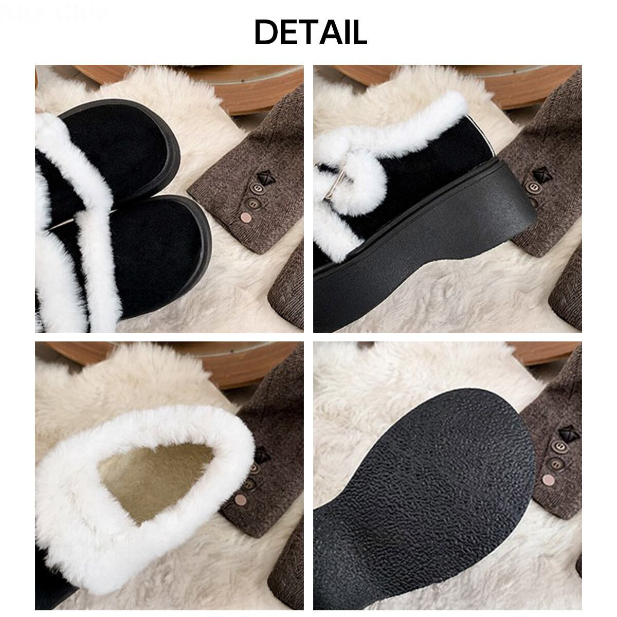 ムートン シューズ 厚底 もこもこ ふわふわ レディース 秋冬 韓国 暖かい 裏起毛 大人 かわいい きれいめ ファーブーツ ショートブーツ フェミニン ガーリー 大人可愛い 大人女子