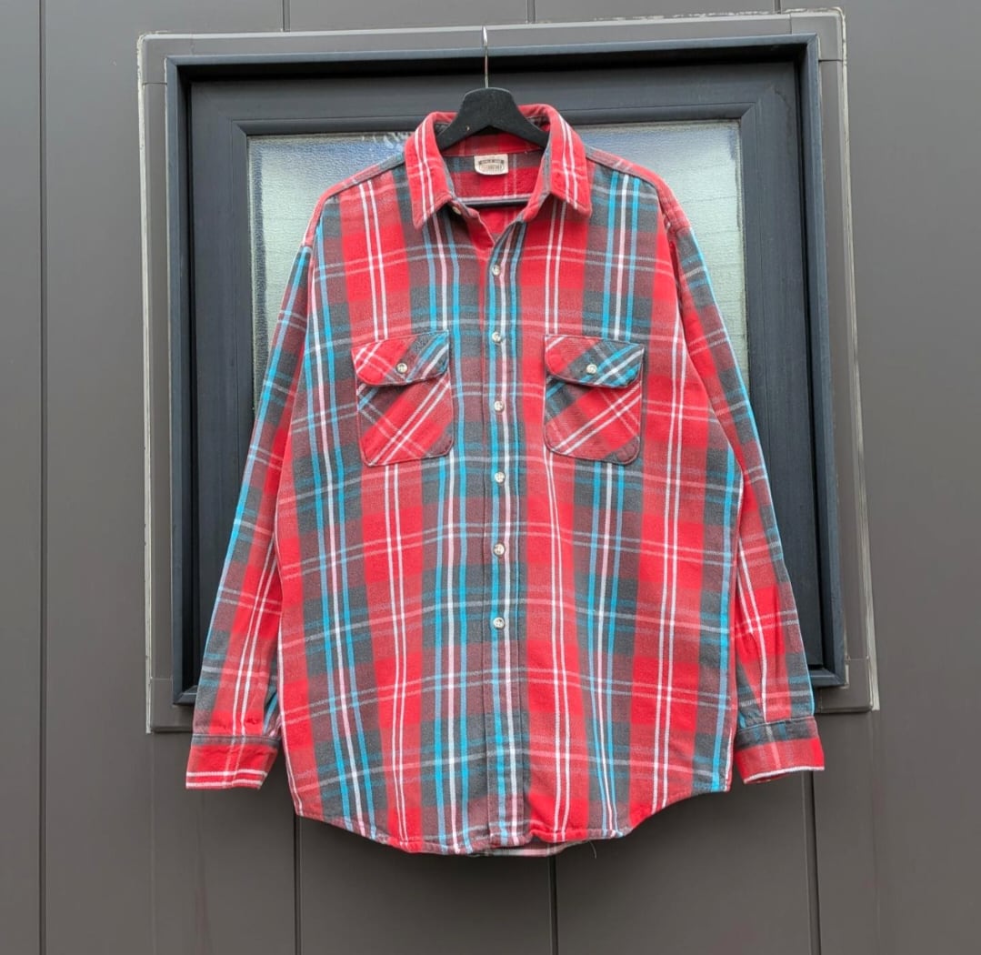 90s fivebrother heavy flannel shirt 小岩店
