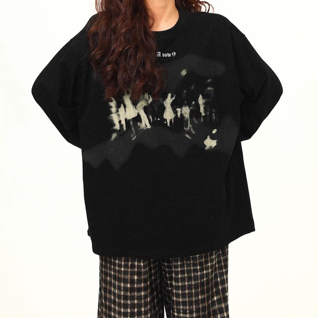 Vintage American Alien Graphic Long Sleeve Tee (ME309)