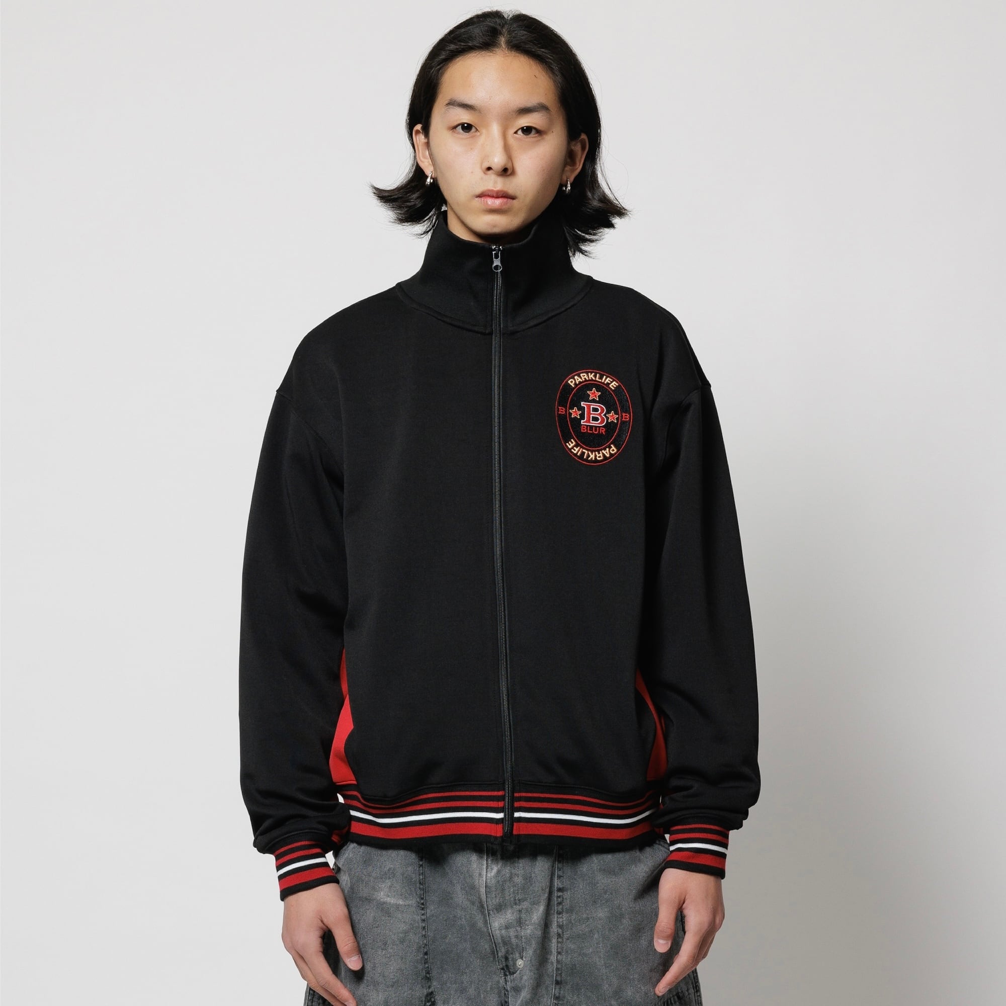 Blur × F-LAGSTUF-F TRACK JACKET (BLACK/RED) | HEIGHTS Online Store