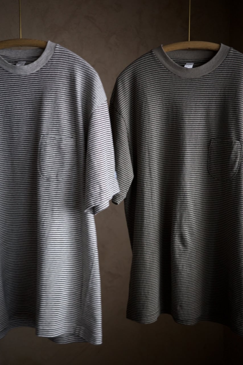 ENDS and MEANS / Horizontal Striped Pocket Tee | iremono