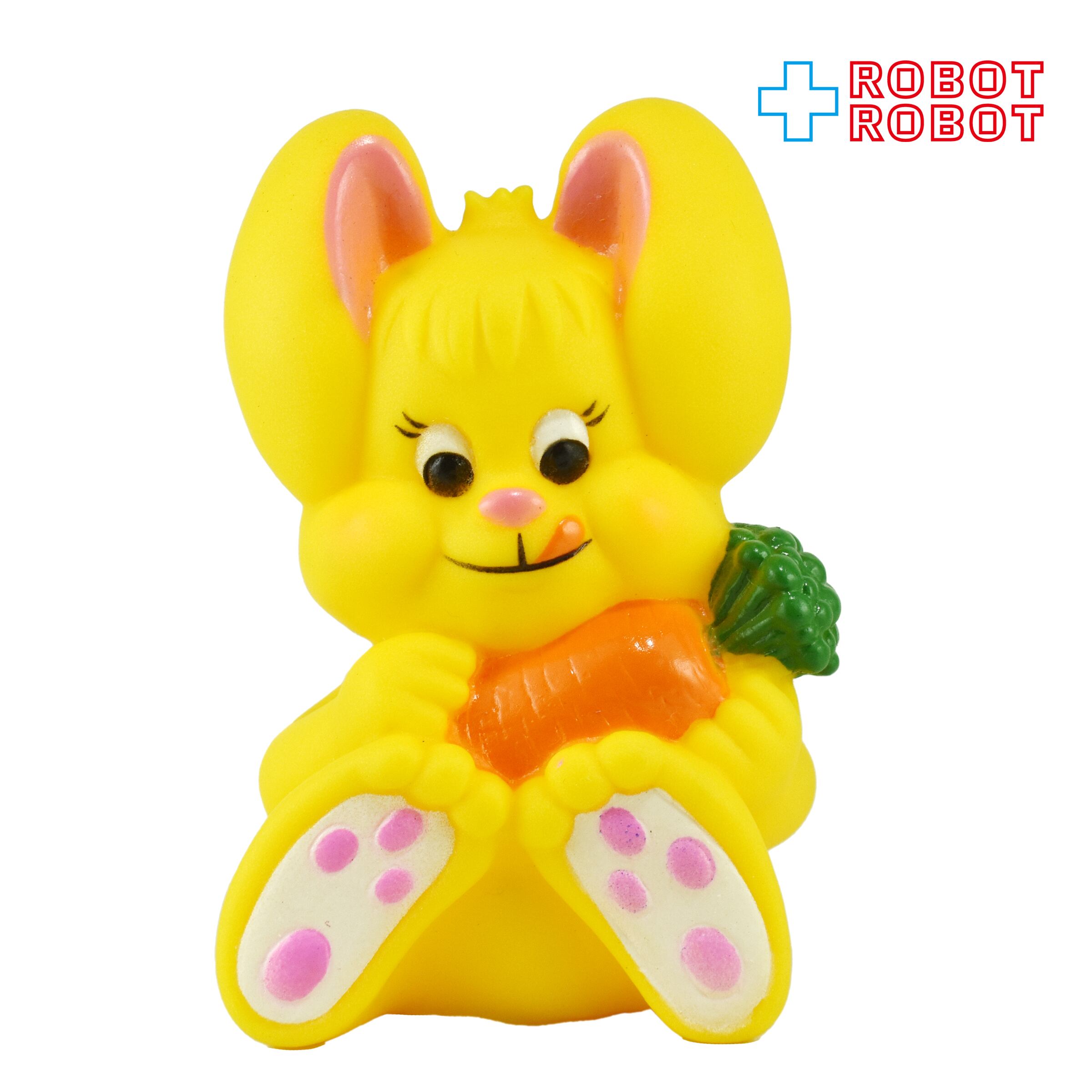 Dakin ニンジンを持った黄色いウサギ ソフビ フィギュア 1975 | ROBOTROBOT