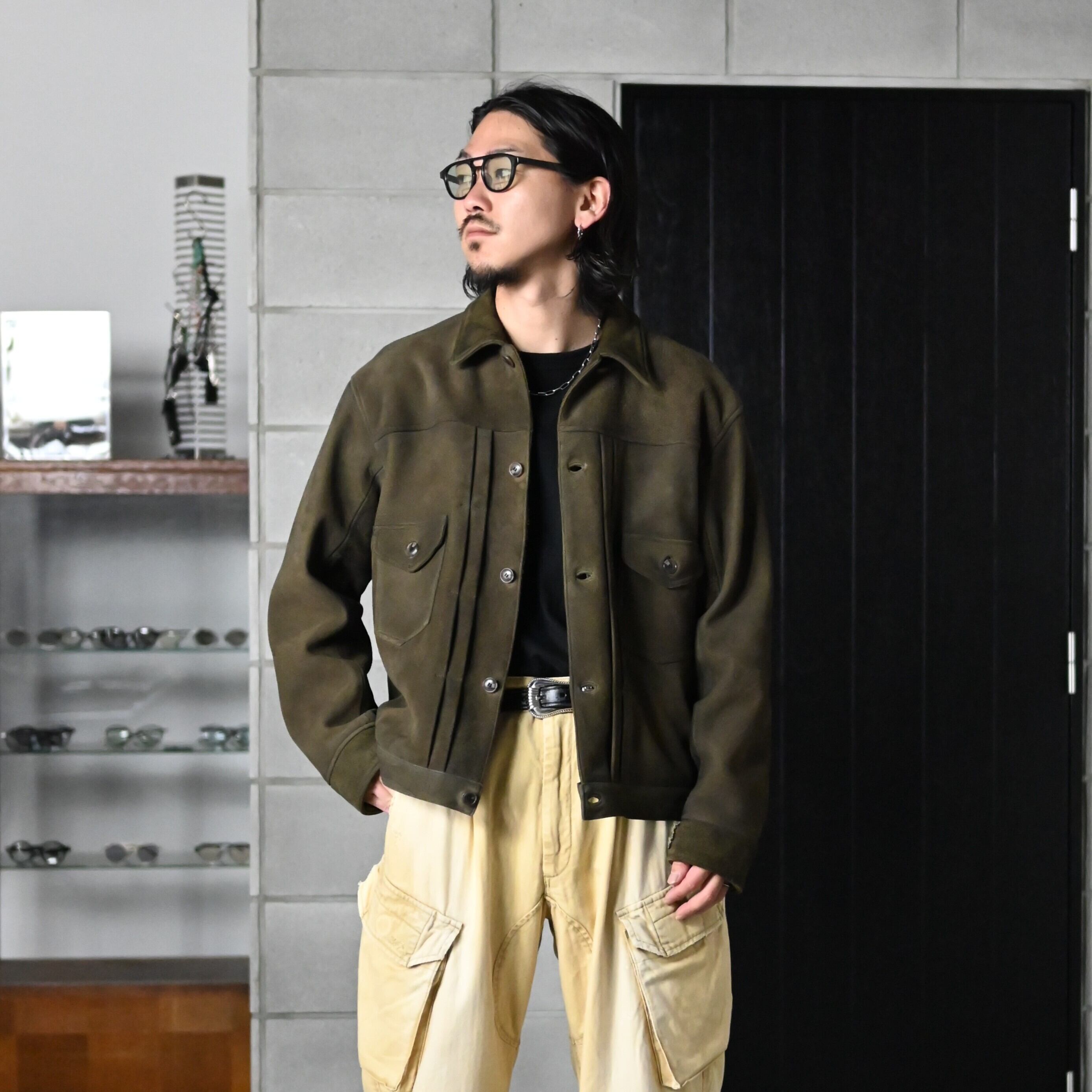 OLD JOE / PATINA DEER-SKIN JEAN JACKET (SUEDE) | GANKO