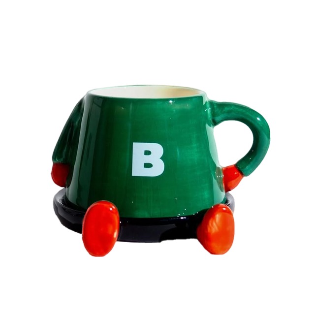 Green cracked teacup