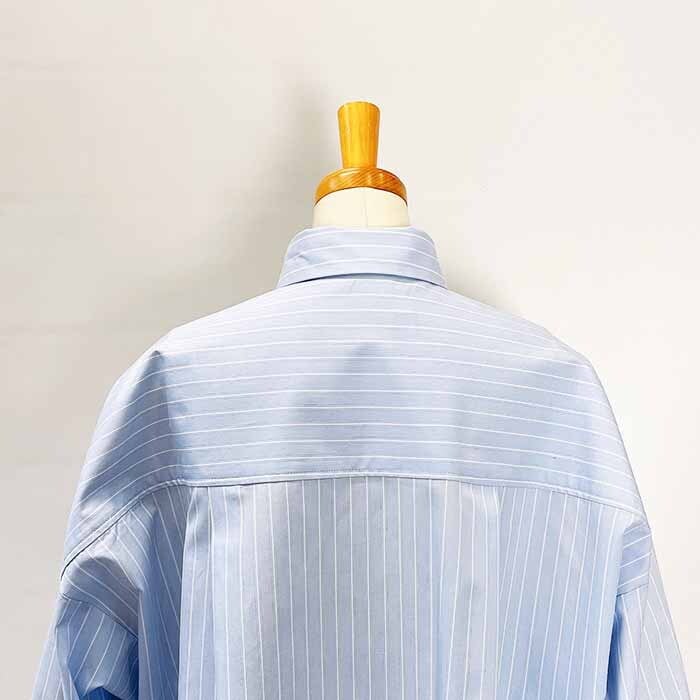 MICA&DEAL マイカアンドディール ポプリンストライプオーバーシャツ