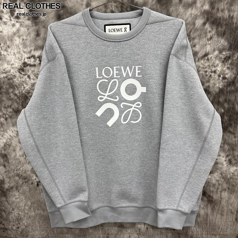 LOEWE /ロエベ スウェットシャツ テクニカルジャージー グレーメランジ  