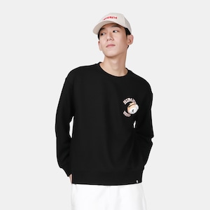 送料無料 【HIPANDA ハイパンダ】男女兼用 十二支 寅年 クルーネック スウェット トレーナー UNISEX  TIGER CREW NECK SWEAT SHIRT / BLACK