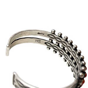 Navajo Herman Smith 2row coral bangle
