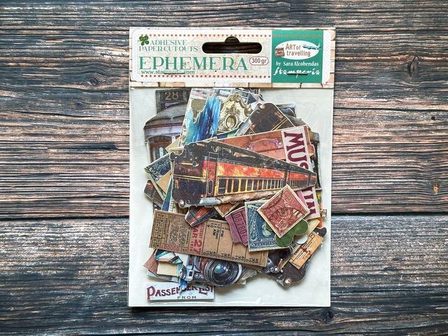 Stamperia Adhesive Paper Cut Outs Ephemera - Art of Travelling　シール状ダイカット素材　DFLCT58【Stamperia（スタンぺリア）】[ST-62m]