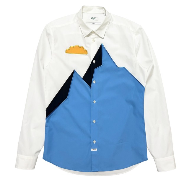 古着 未使用入荷 ケンゾー KENZO PARIS スリム エンブロイダリーシャツ 長袖 クリーニング済み メンズ 39-15 1/4 M相当