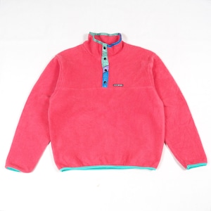 LOUIS GARNEAU pullover fleece jacket pink S / CANADA製 ルイガノ プルオーバー フリースジャケット 80's
