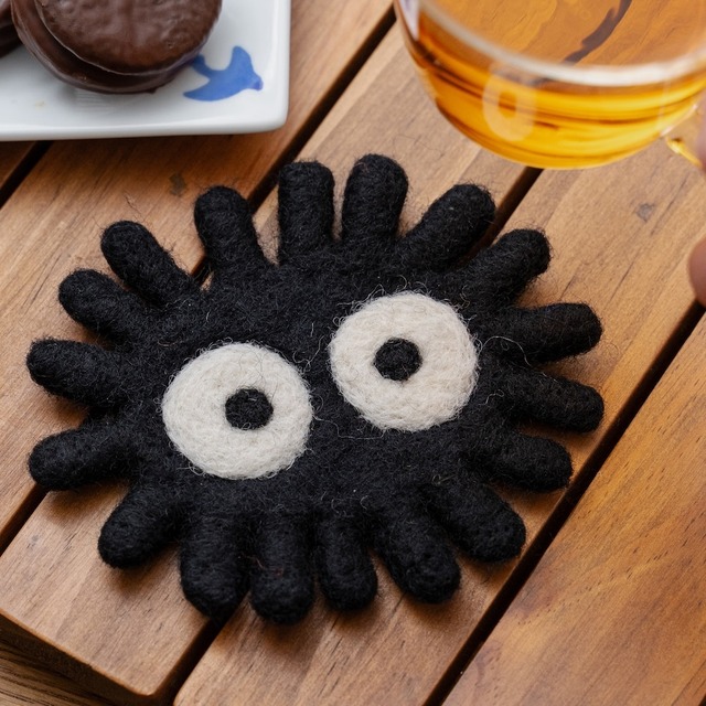 となりのトトロ　ハンドメイド　羊毛コースター（クロスケ/8317）