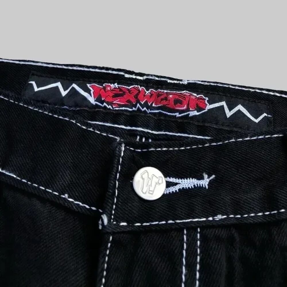 パンツ wexwear shorts w34 Wexwear-男性用ハイウエストバギージーンズ,トレンディなブランド