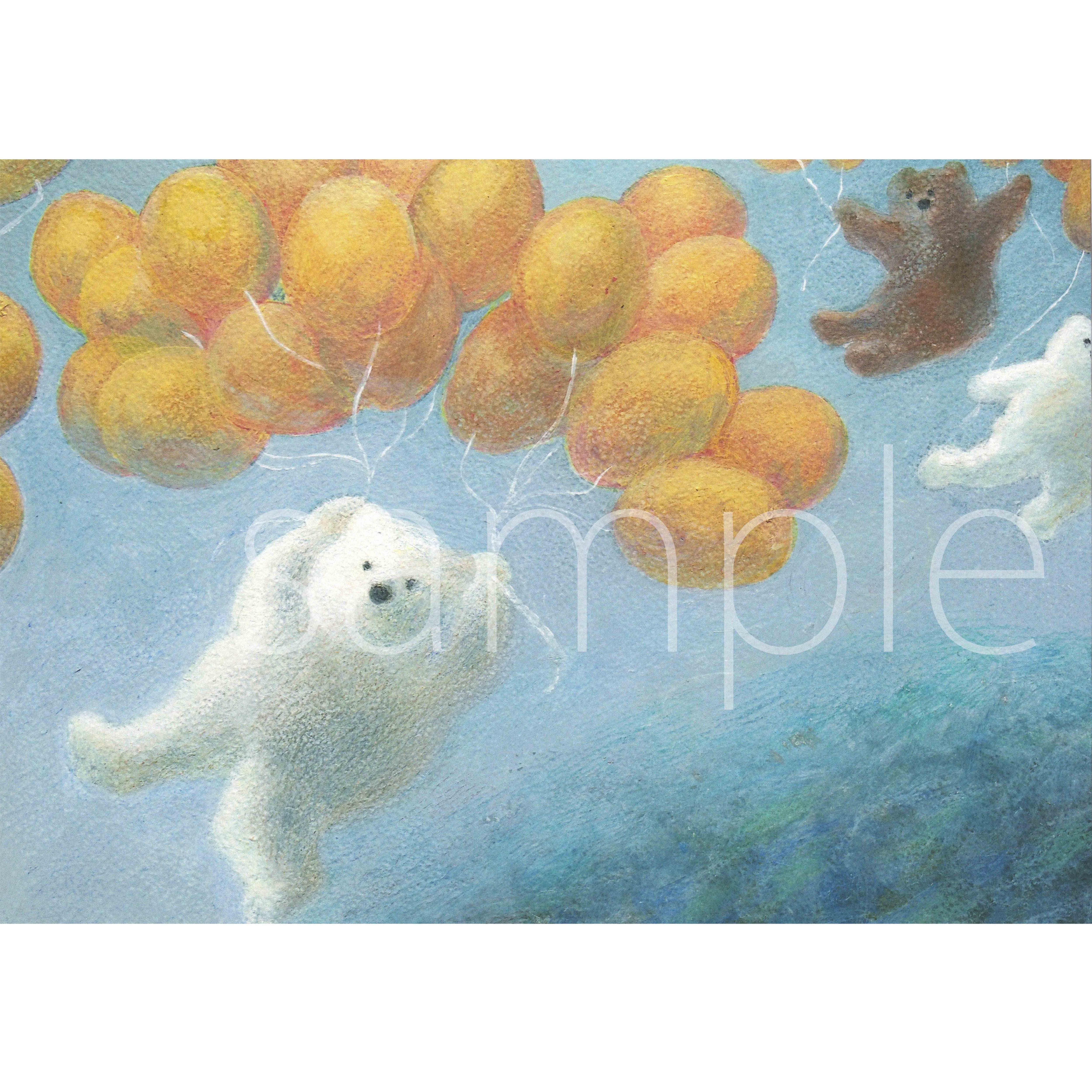ポスター ｢ 夜あけのふうせん 」 | さらさまゆこ Online Shop