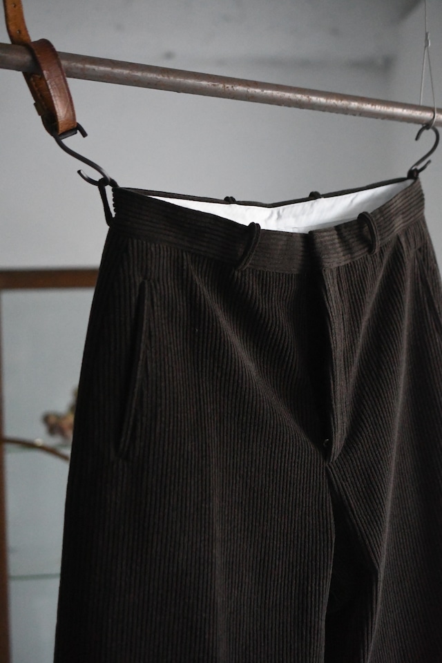 A.PRESSE / Wool Corduroy Wide Trousers (Brown)