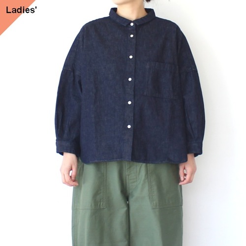【NEW】 sasanqua by trees デニムオーバーシャツ Denim over shirts　（Indigo）
