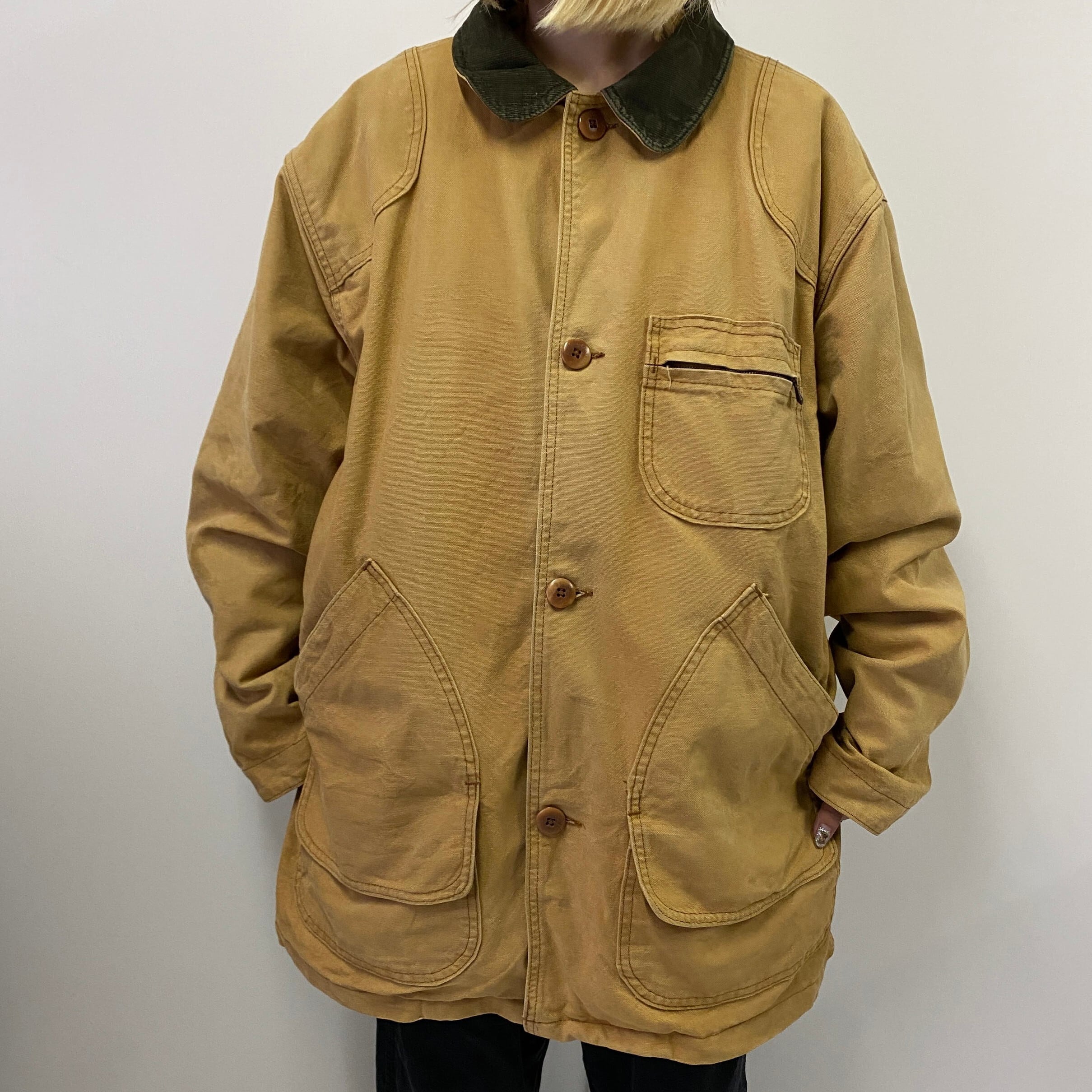 USA製 70年代 L.L.Bean エルエルビーン ダック地 コーデュロイ切り替え 