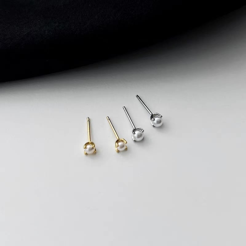 S925 mini pearl pierce【3mm/4mm/5mm】 | onesea
