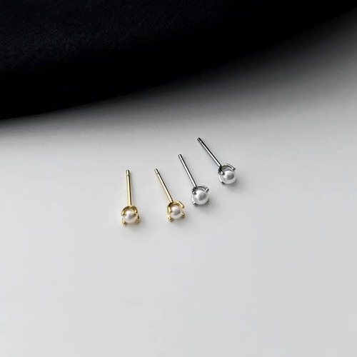 S925 mini pearl pierce【3mm/4mm/5mm】