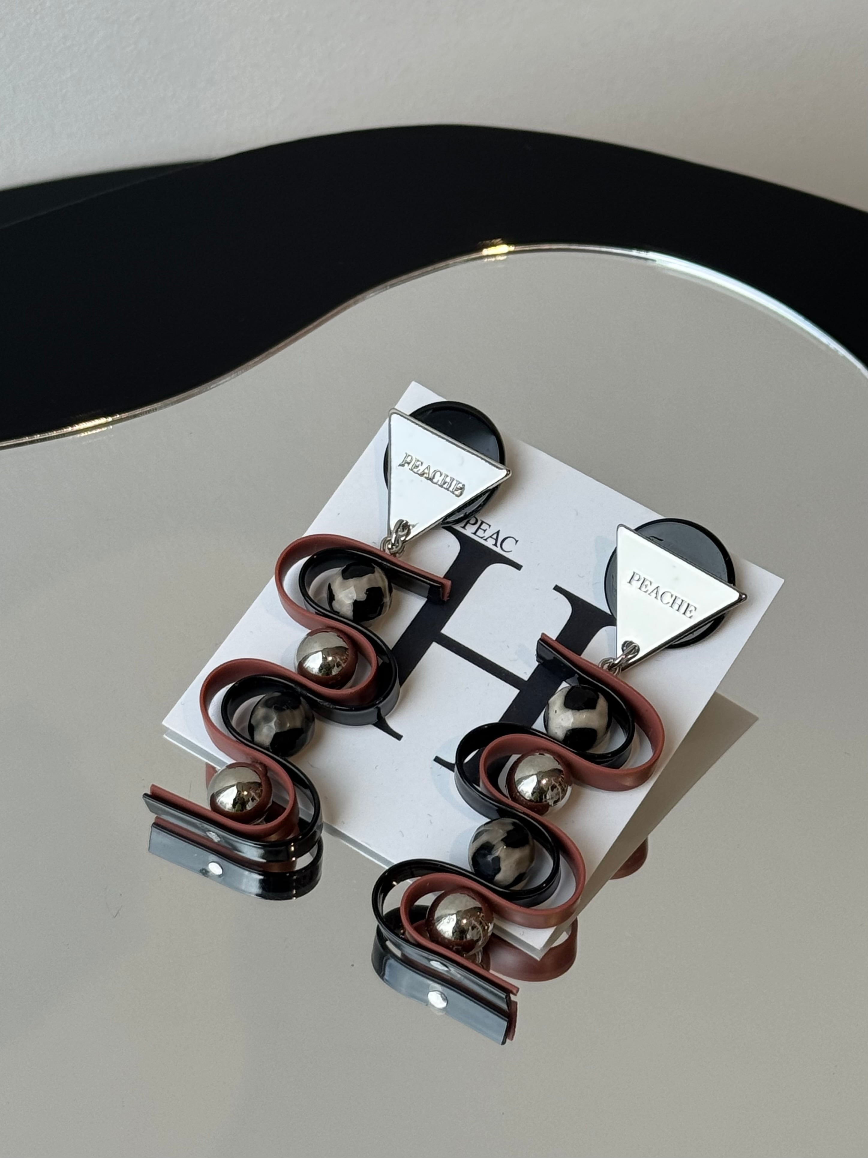 double wave black rose brown silver