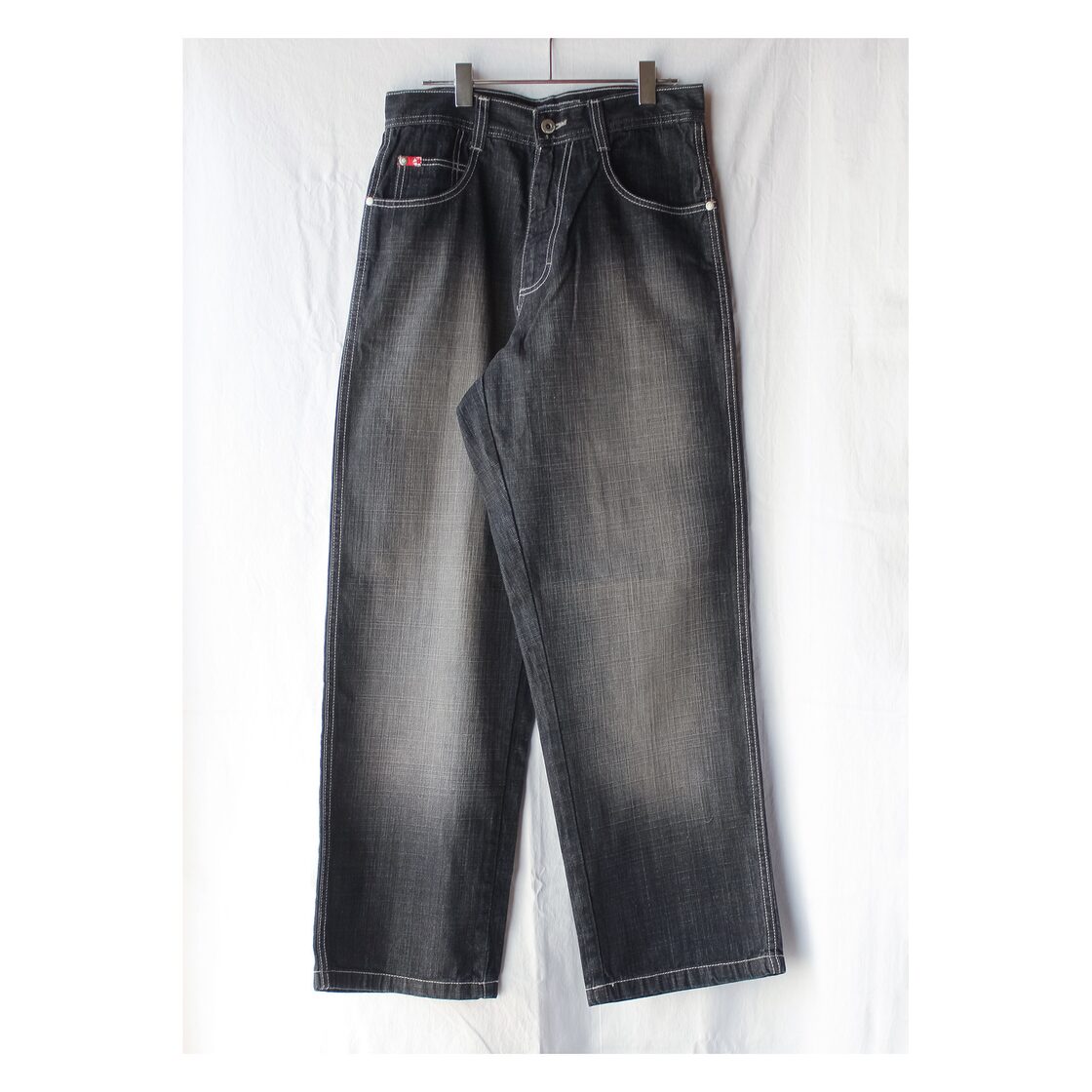 90s 00s ☆ SOUTH POLE 】 black baggy denim pants / mens, used 
