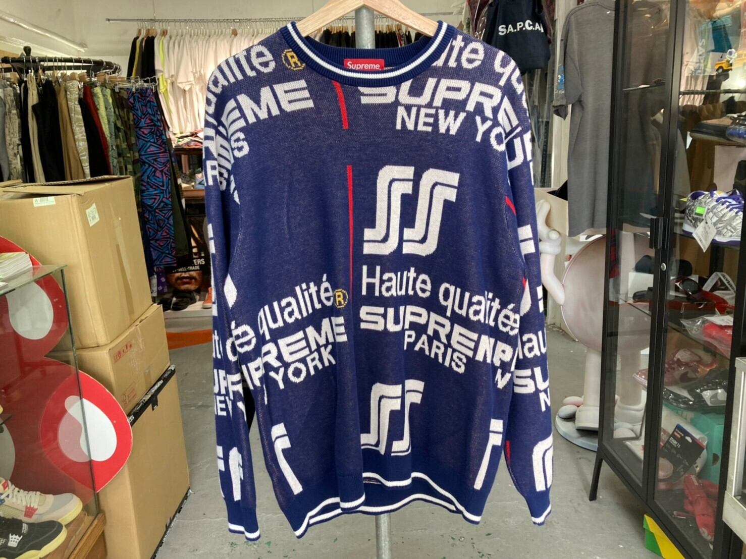 Supreme QUALITE SWEATER NAVY MEDIUM KB2644 | BRAND BUYERS OSAKA