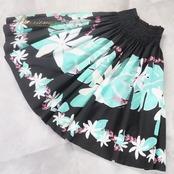 フラダンス 衣装 パウスカート ブラック系 マウナロア 日本製 ティアレ柄 モンステラ柄 Maunaloa ハワイアンプリント アロハ レッスン 練習 フラ ダンス ホワイト系 グリーン系 ピンク系 黒 白 緑 ピンク シングル スカート かわいい おしゃれ 大人っぽい 上品 フラダンス衣装 ハワイ かわいい フェス ダンスレッスン レディース ハワイアン モダン お洒落