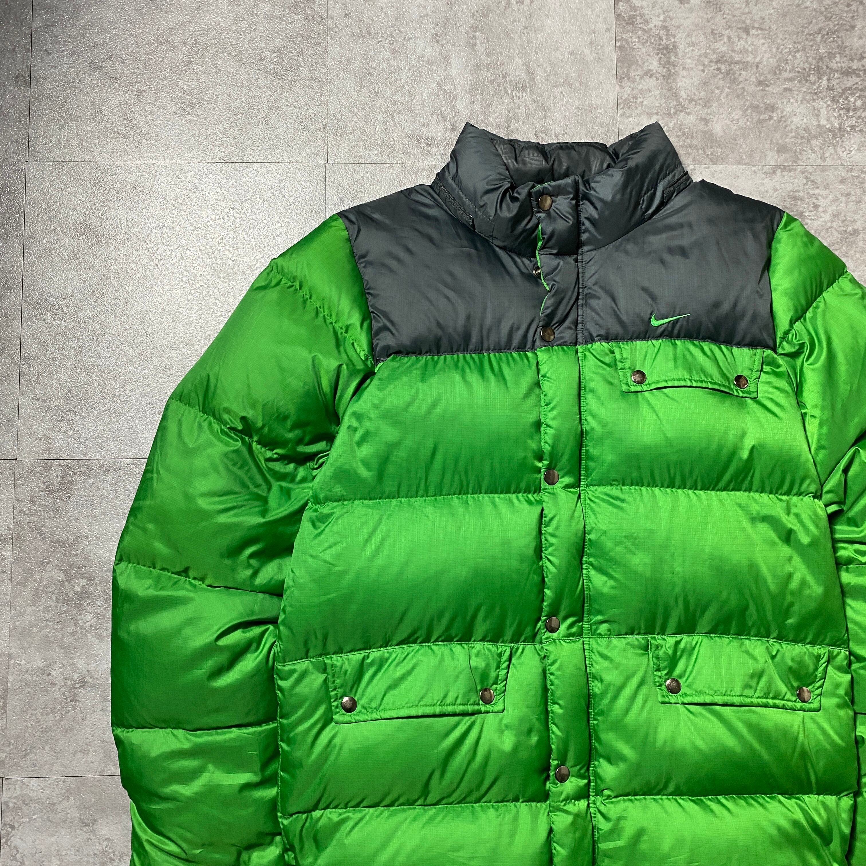 NIKE ナイキ スウォッシュ 刺繍ワンポイント グリーン バイカラー