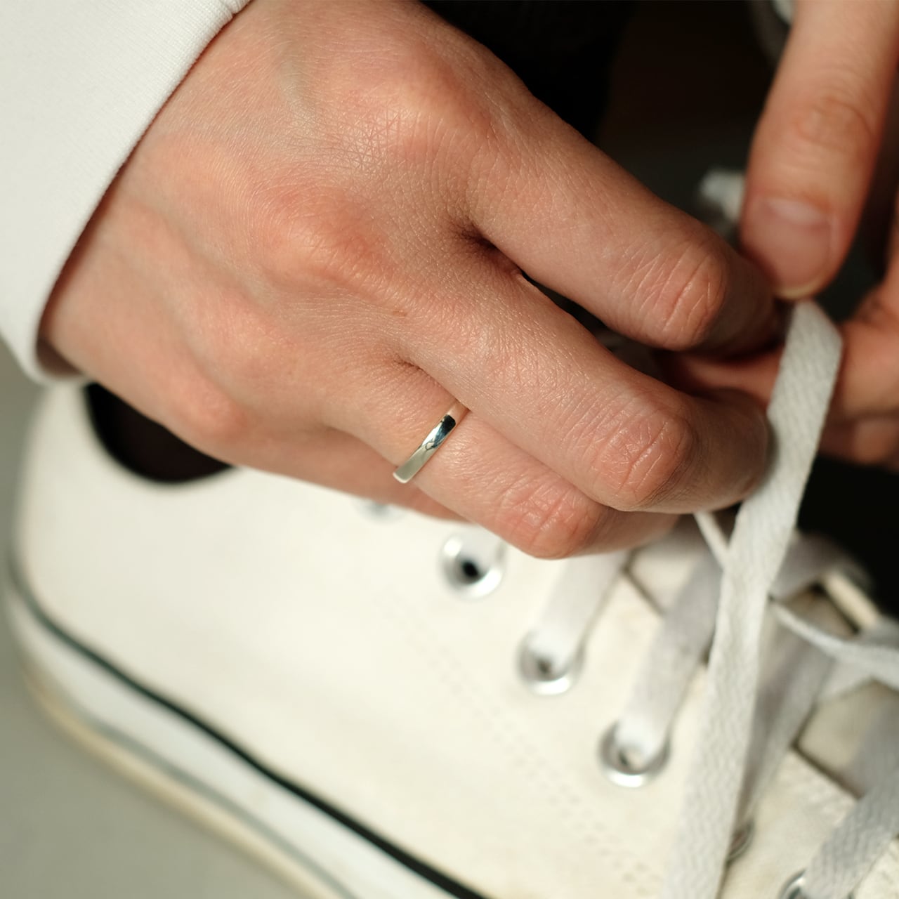 スクエアデザインのシルバーリング(1本)|シルバー925|SVSO-002|シンプル・プレゼント・平打