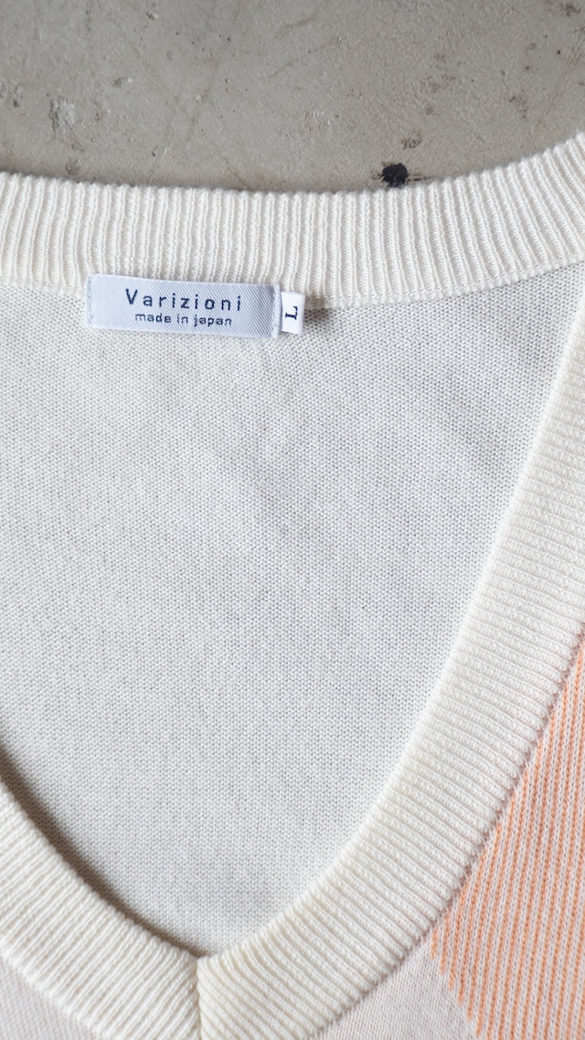 "Varizioni" used Cotton Argyle knit