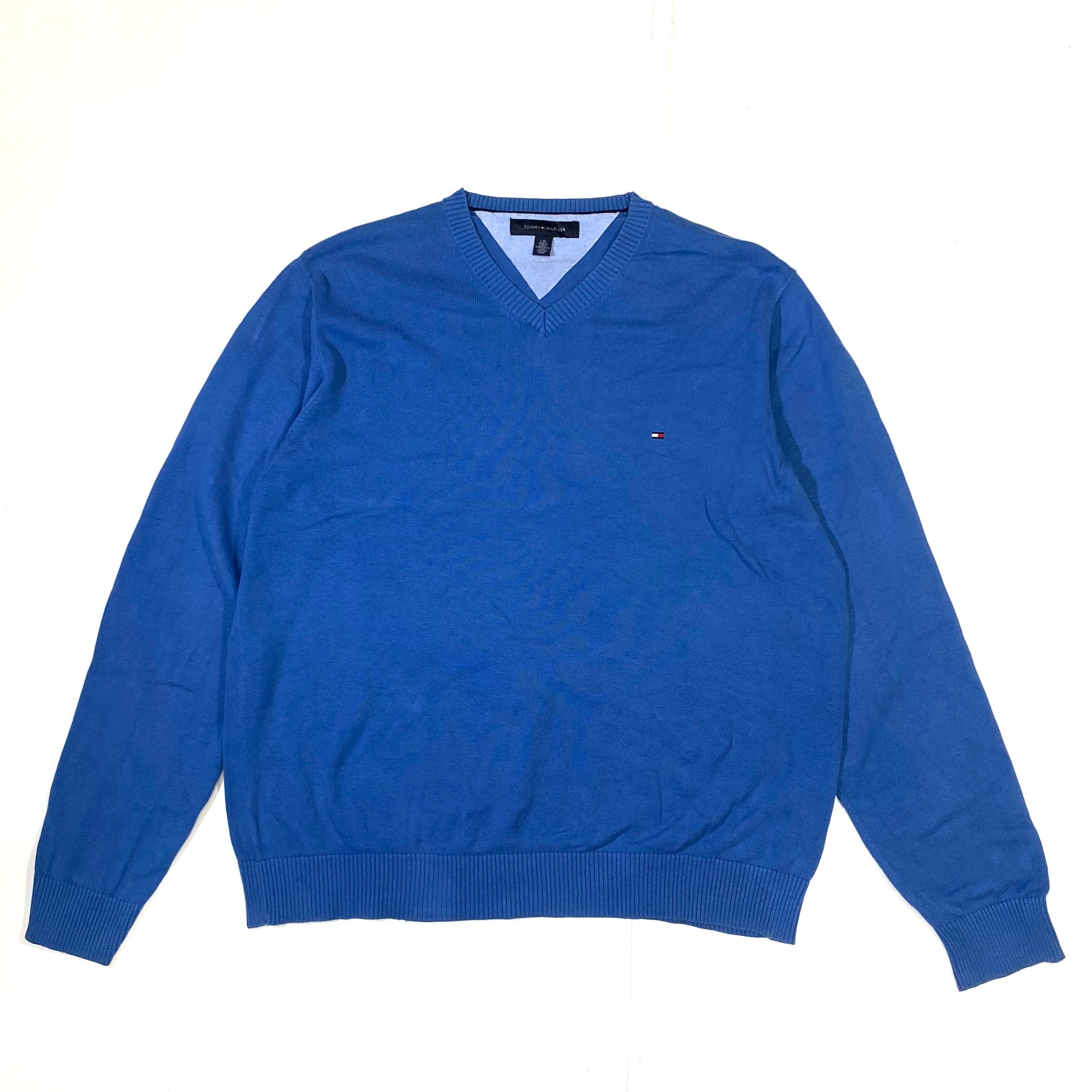 TOMMY HILFIGER トミーヒルフィガー Vネック コットンニットセーター 