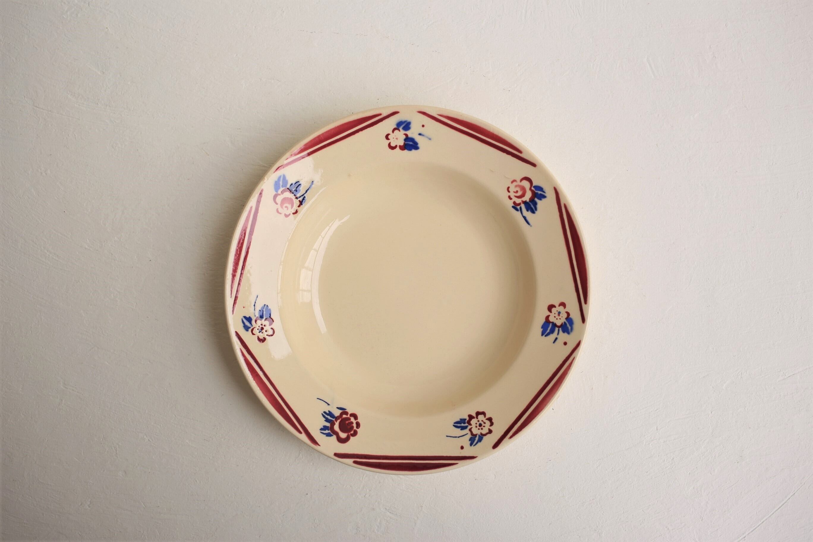 フランス アンティーク ヴィンテージ K&G LUNÉVILLE リュネヴィル 深皿『LUCE』N-02026c