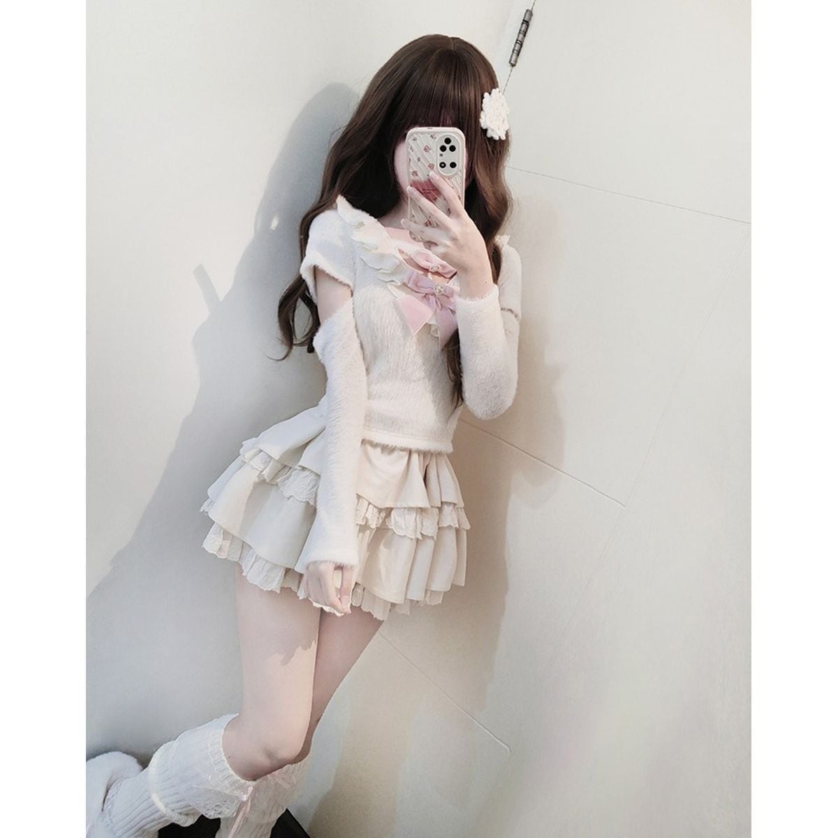 ピンクリボンニットセットアップ | Maiden's Rêve