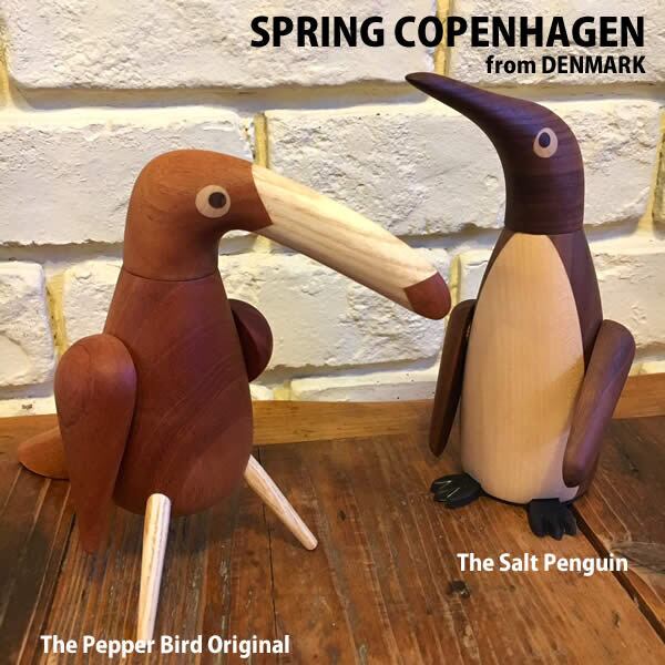 SPRING COPENHAGEN スプリングコペンハーゲン The Pepper Bird Original ペッパーバードオリジナル The Salt Penguin ソルトペンギン ソルト、ペッパーグラインダー ミル 北欧 デンマーク DETAIL