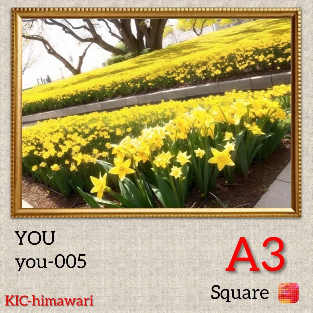 A3サイズ 四角ビーズ【you-005】ダイヤモンドアート