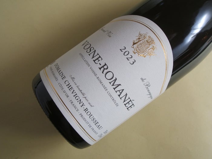 ヴォーヌ・ロマネ 2023年 シュヴィニー・ルソー
