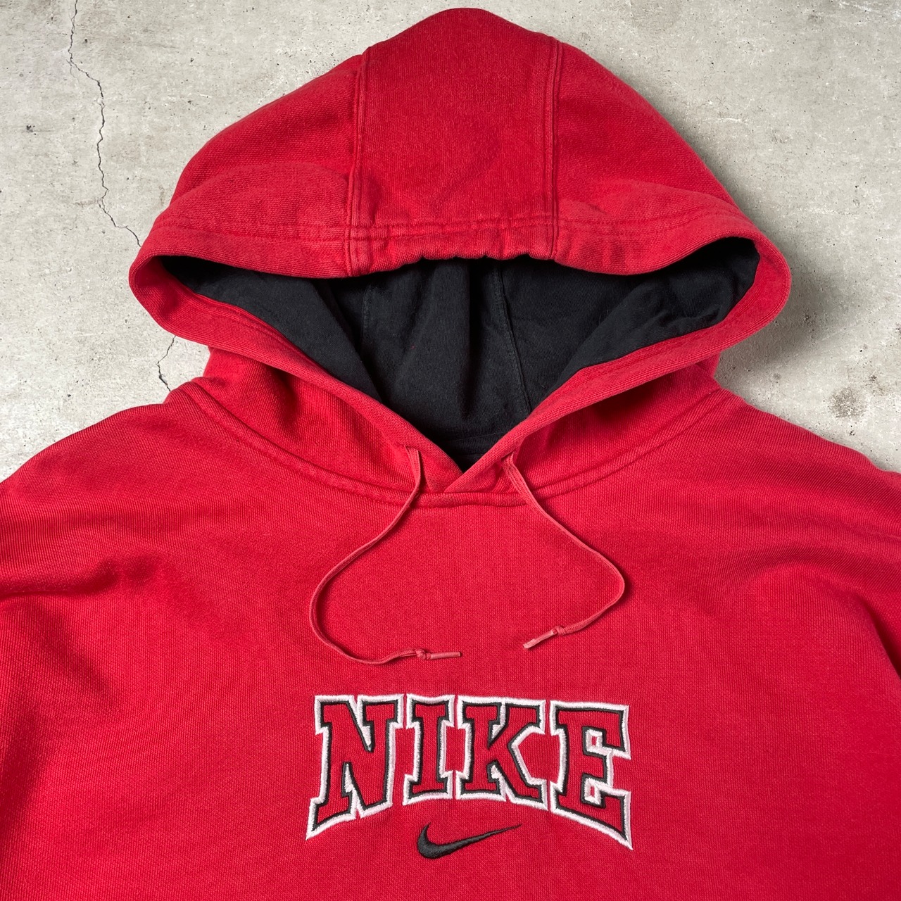 00年代 NIKE ナイキ スウォッシュロゴ刺繍 スウェットパーカー メンズL 